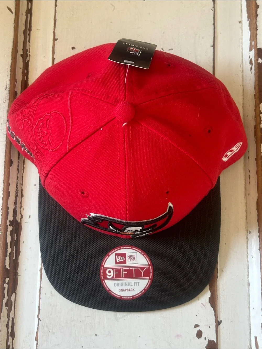 New Era Tampa Bay Buccaneers Red and Black 9FIFTY Snapback Hat